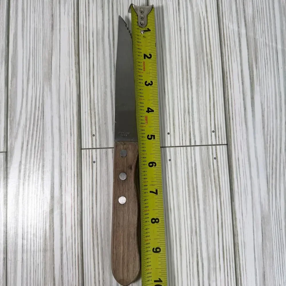 Semi-Serrated Steak Knife‎ With Wood Handle 10